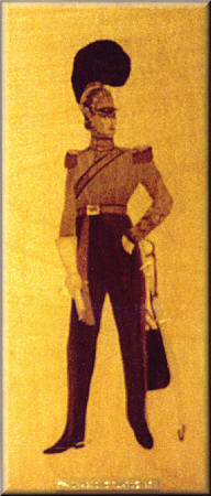 Marquetry Picture: A military miniature No 1