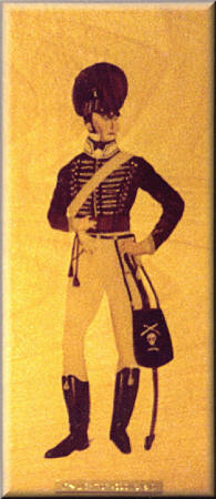 Marquetry Picture: A military minature No 3